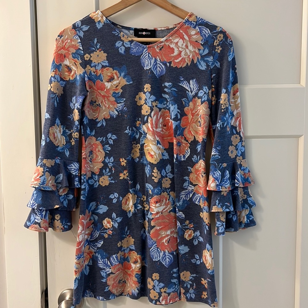 Cute Floral Print Dress- Size 10/12